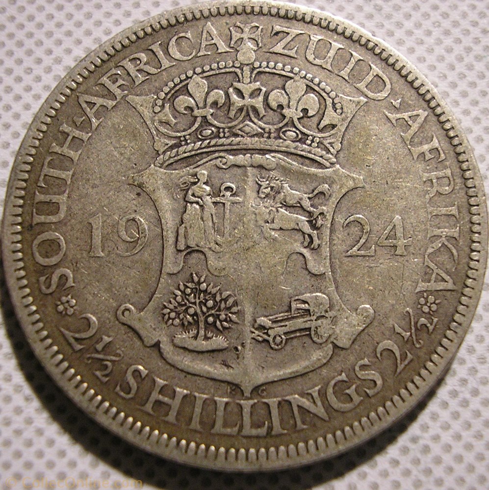 George V - 2½ Shillings 1924 - South Africa monnaies monde afrique du sud george v 2 shillings 1924 south africa