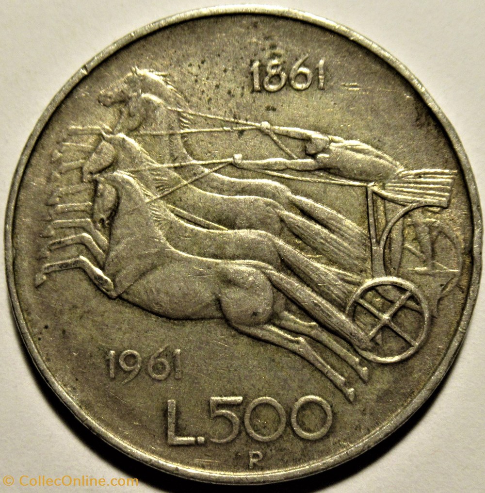 monnaies monde vatican repubblica italiana 500 lire 1961 centenario delunita italia