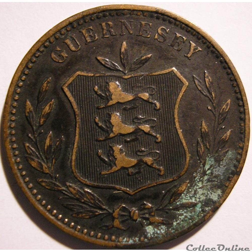 States of Guernsey - 8 Doubles 1889 monnaies monde ile de guernesey states of guernsey 8 doubles 1889