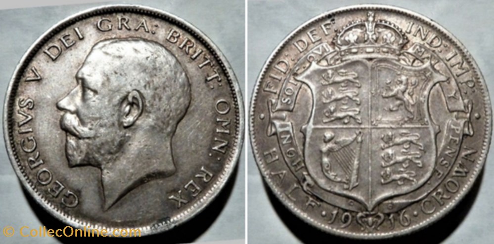 George V - Half Crown 1916 - Great Britain monnaies monde royaume uni george v half crown 1916 great britain