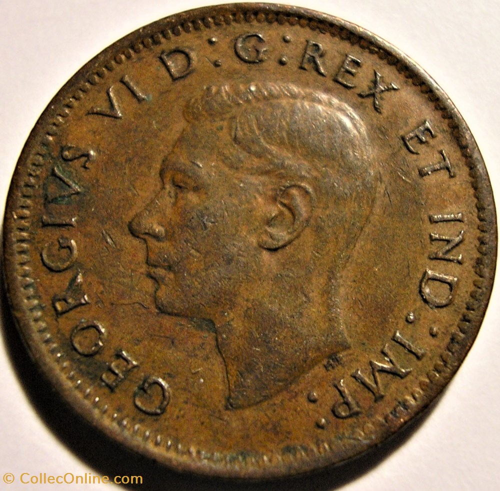 George VI - 1 Cent 1946 monnaie monde canadum george vi 1 cent 1946
