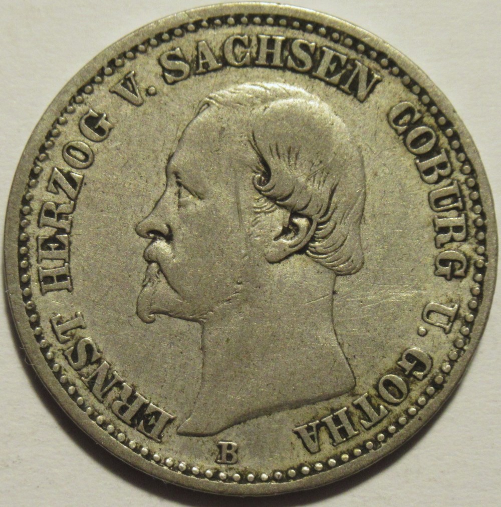 Ernst II - 1/6 Thaler 1864 - Duchy of Saxe-Coburg-Gotha monnaies europe medievale saint empire romain germanique ernst ii 1 6 thaler 1864 duchy of saxe coburg gotha