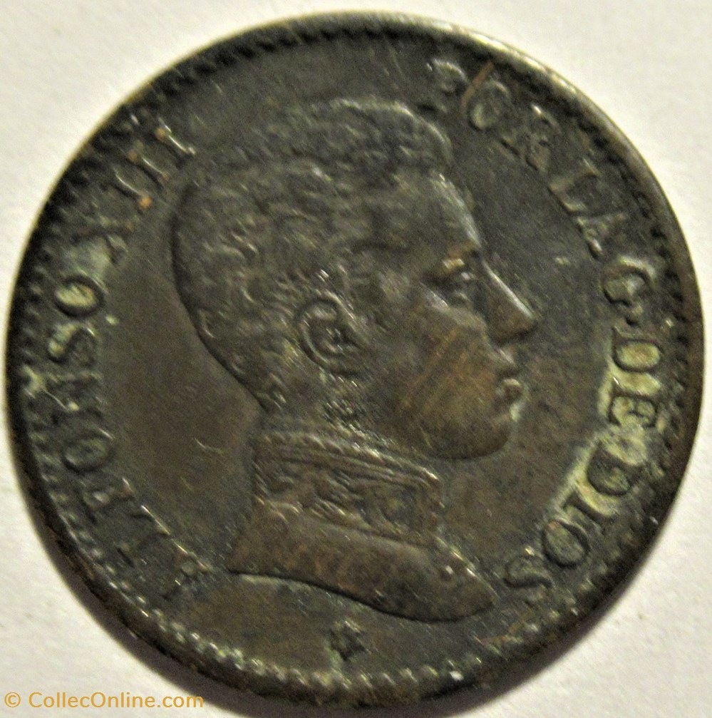 1906 - Centimo - Alfonso XIII de España 2 monnaies monde espagne 1906 centimo alfonso xiii de espana