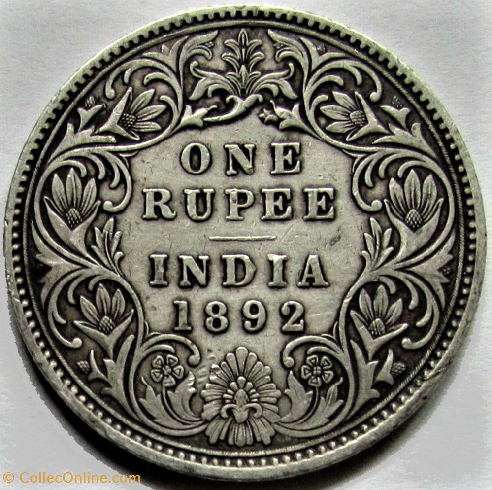 Victoria - One Rupee 1892 Bombay - British India - Coins - World