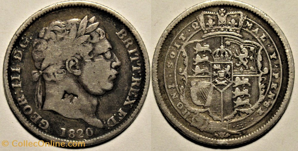 George III - 1 Shilling 1820 - United Kingdom of Great Britain monnaies monde royaume george iii 1 shilling 1820 united kingdom of great britain