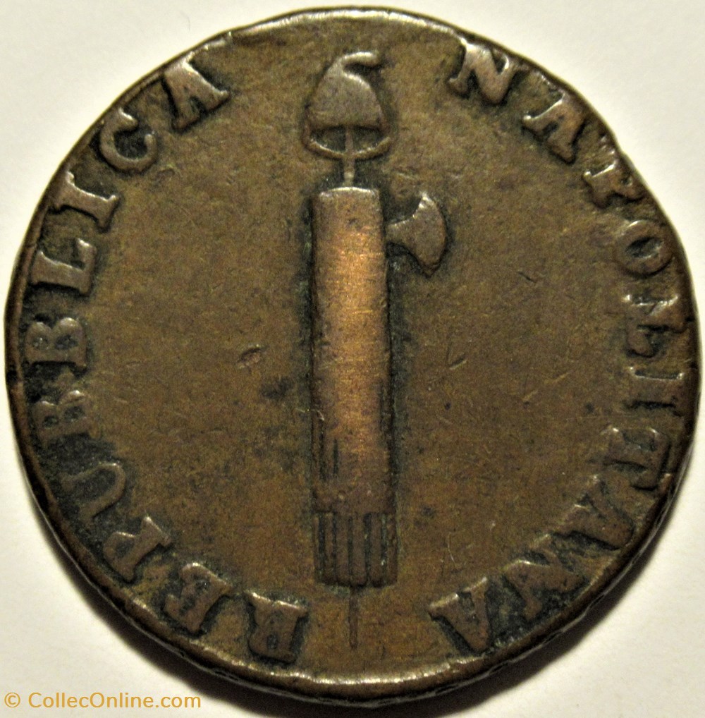 monnaies europe medievale royaume de naples 1799 repubblica napoletana 4 tornesi