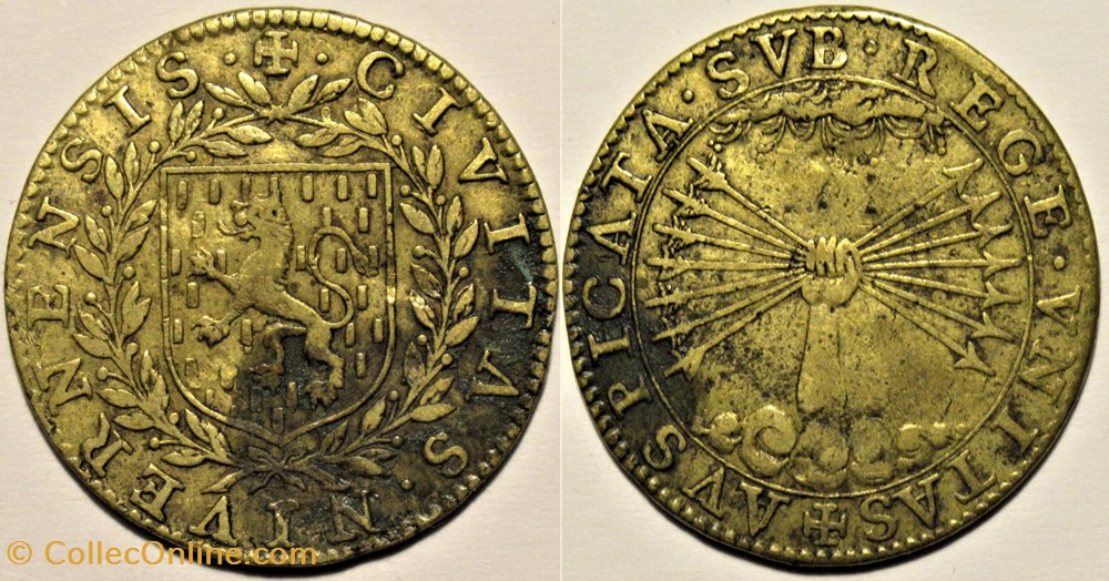 Ville de Nevers, Jeton c.1600 Nivernais monnaies paranumismatique jetons poids ville de nevers jeton c 1600 nivernais