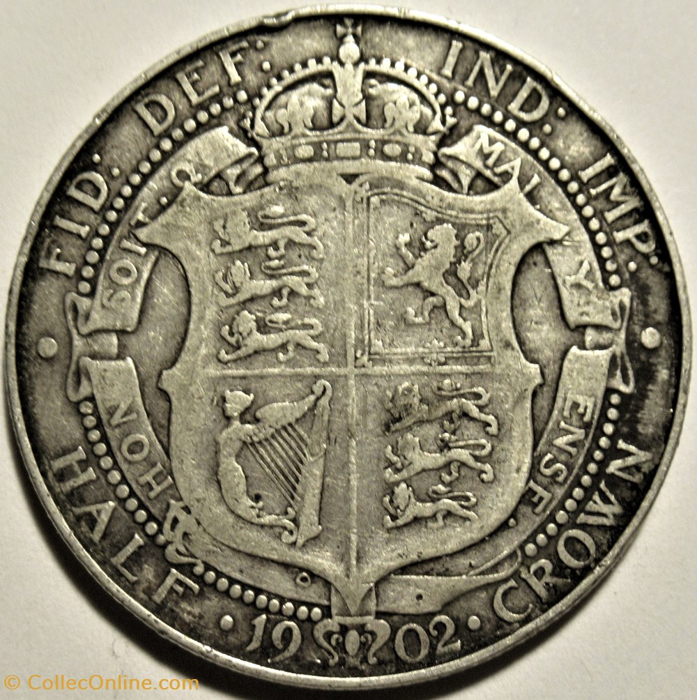 Edward VII - Half Crown 1902 - United Kingdom of G.B. 3 monnaies monde royaume edward vii half crown 1902 united kingdom of g b