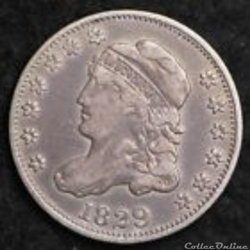 1829 Half Dime - 5 Cents monnaie monde etat uni 1829 half dime 5 cents