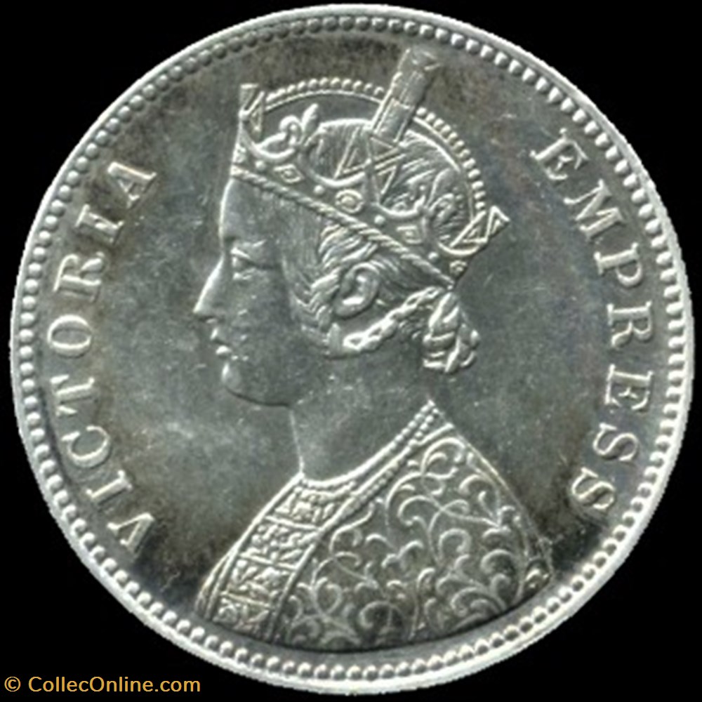 Victoria - One Rupee 1882 Calcutta - British India monnaies monde inde victoria one rupee 1882 calcutta british india