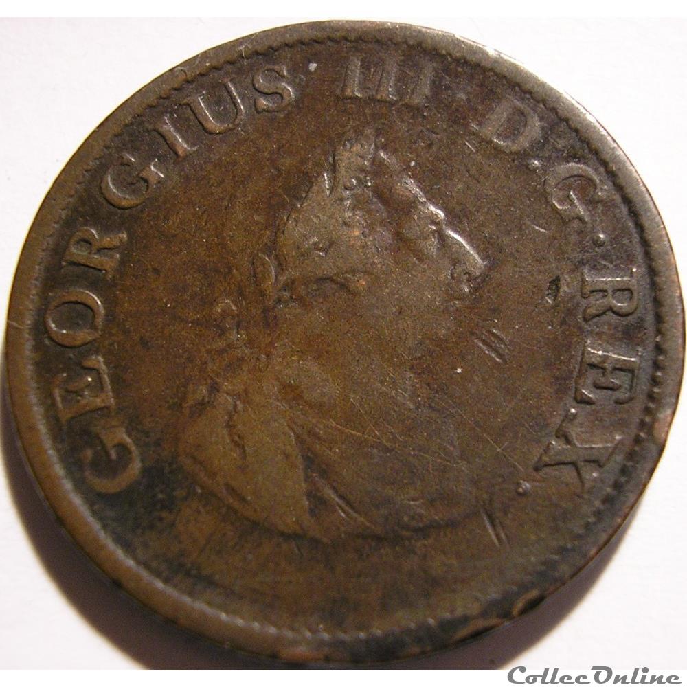 George III - Half Penny 1805 Ireland 4 monnaie monde royaume uni george iii half penny 1805 ireland