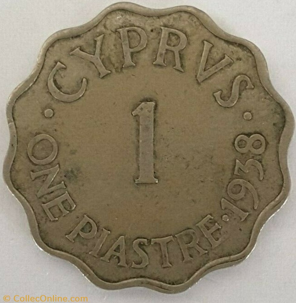 monnaies monde chypre george vi one piastre 1938 cyprus