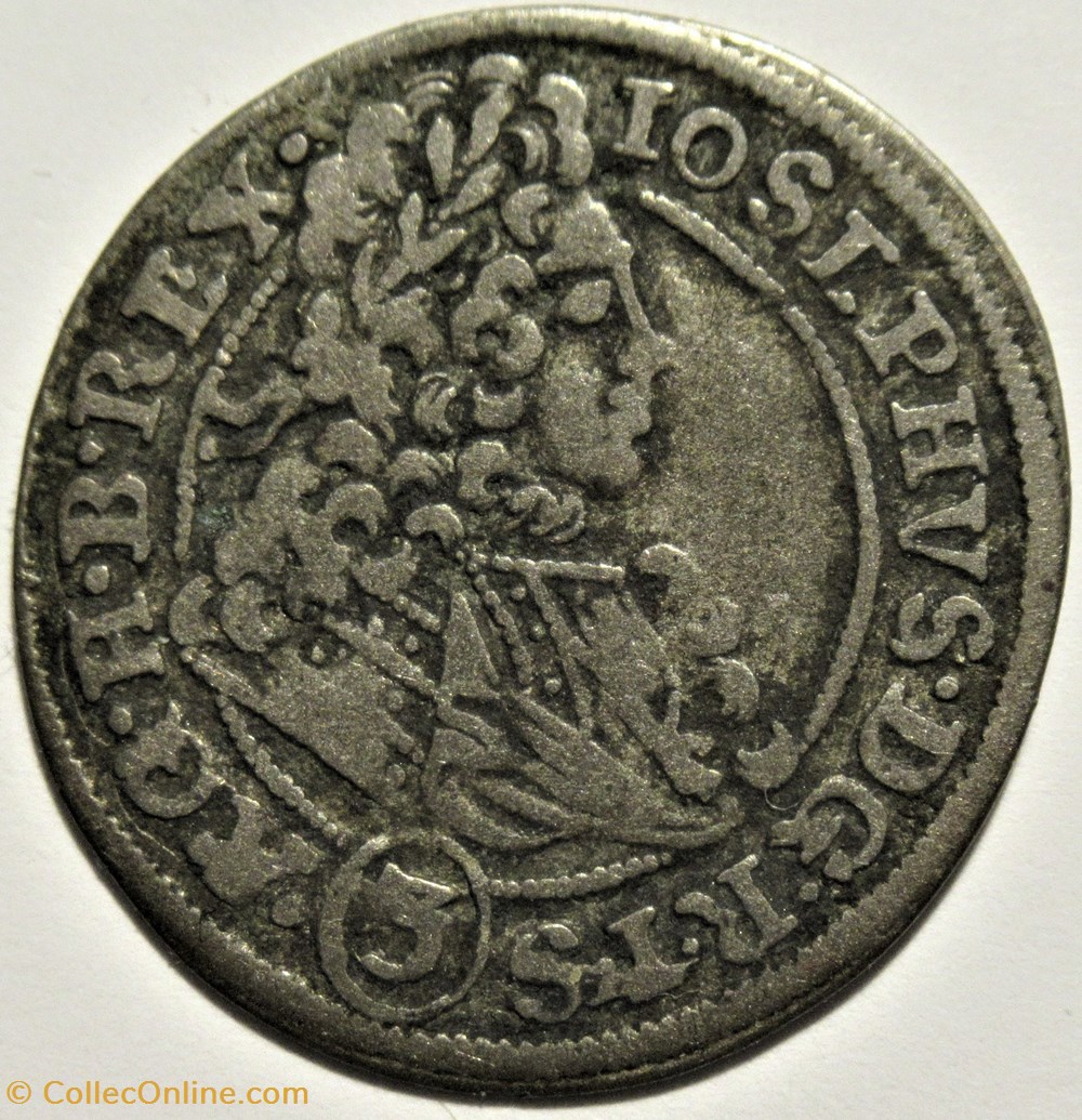 monnaies europe medievale saint empire romain germanique 1711 silesia 3 kreuzer joseph i holy roman emperor