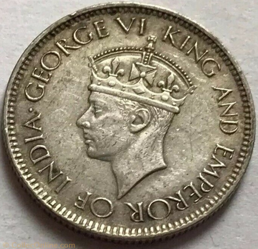 George VI - 50 Cents 1942 - Ceylon / Sri Lanka monnaie monde george vi 50 cents 1942 ceylon sri lanka