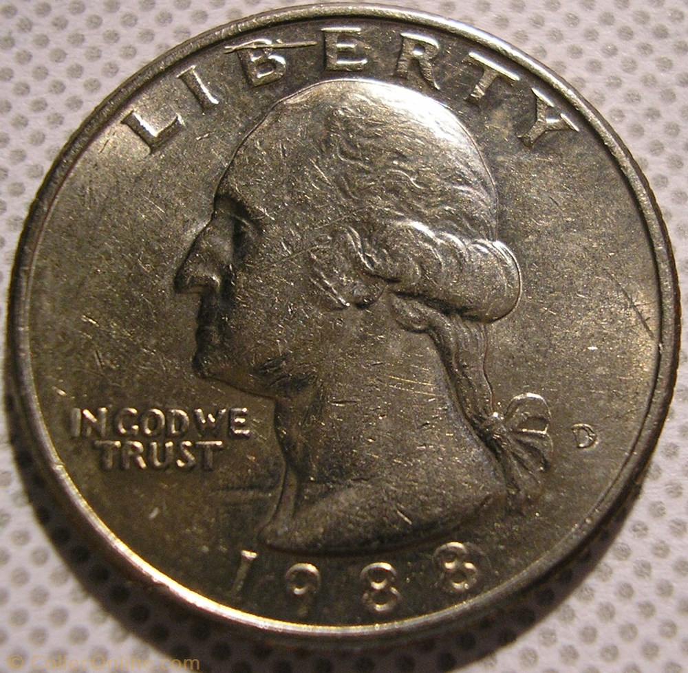 1988 Denver Quarter Dollar monnaie monde etat uni 1988 denver quarter dollar