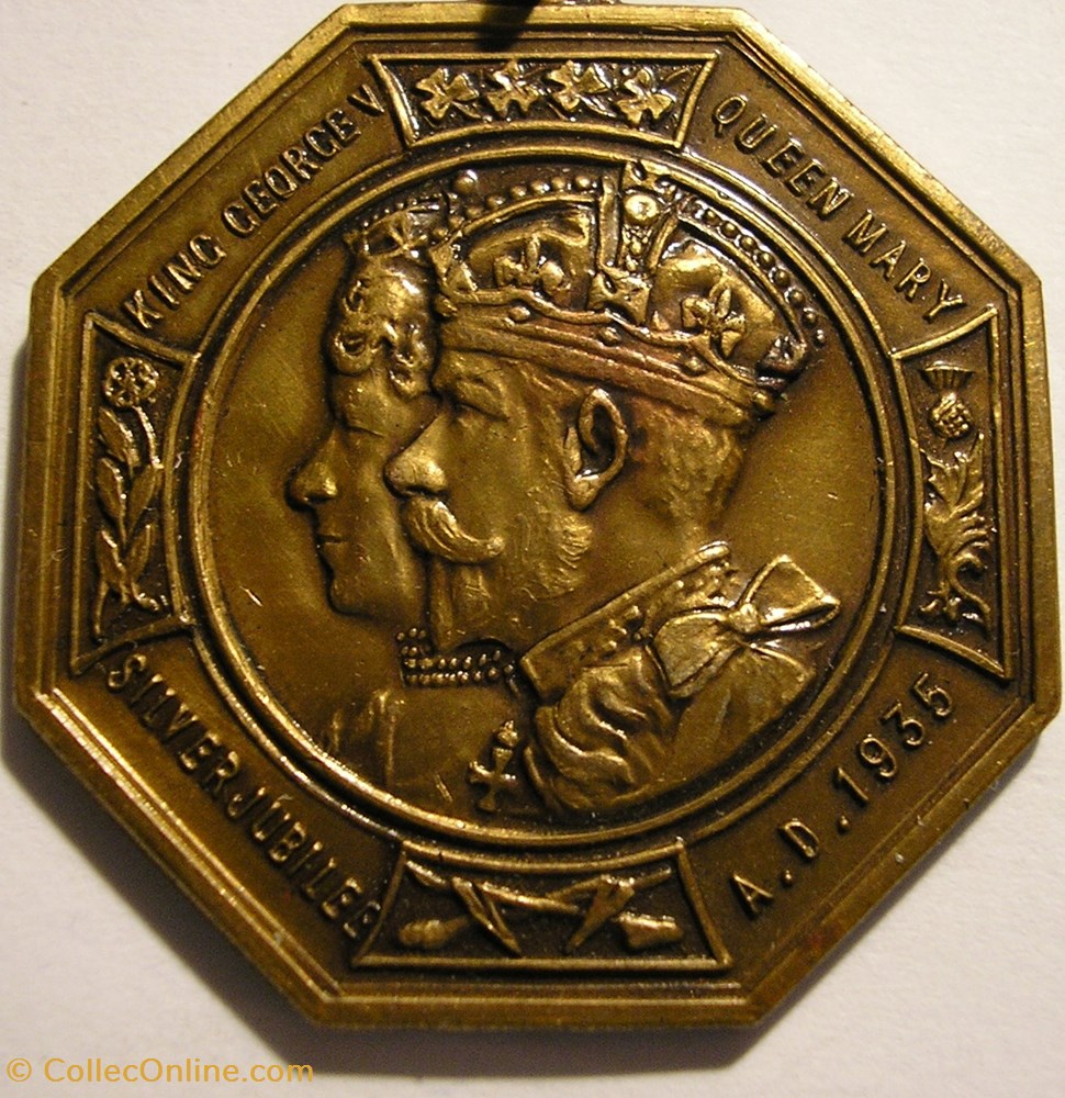 George V & Mary - Silver Jubilee 1935 Medallion, UK 2 medaille royaume uni george v mary silver jubilee 1935 medallion uk