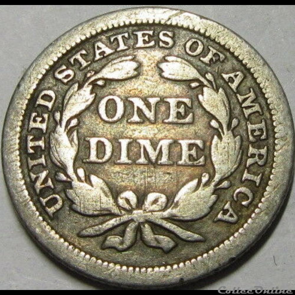 monnaie monde etat uni 1845 dime 10 cents