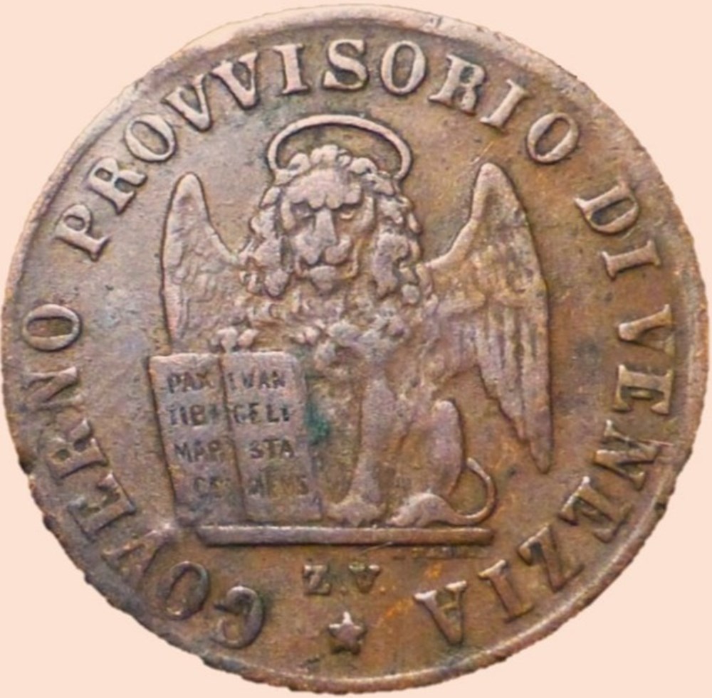 monnaies europe medievale republique de venise 1 centesimo 1849 republic of san marco venice