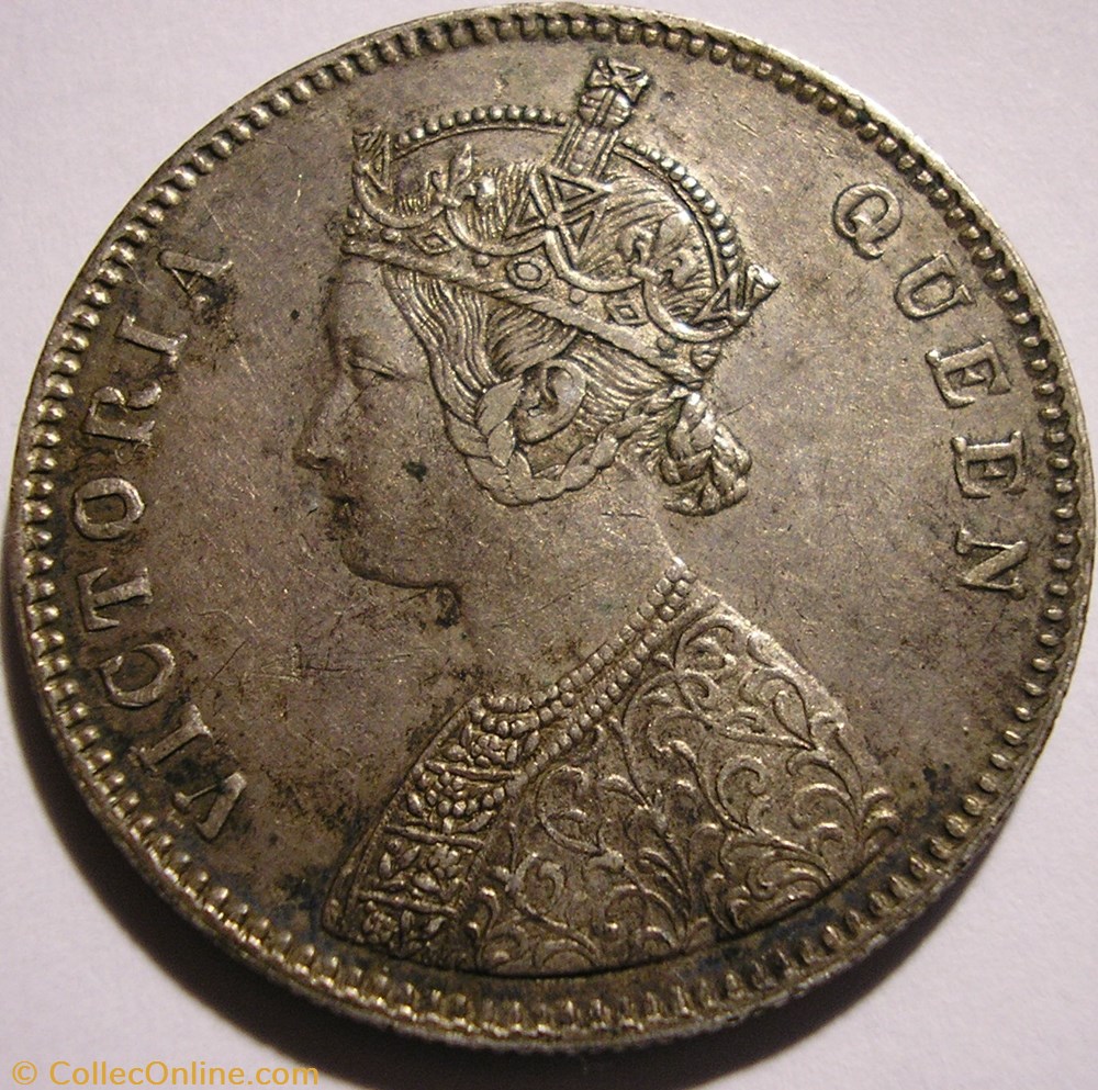 Victoria - One Rupee 1862 Bombay - British India monnaies monde inde victoria one rupee 1862 bombay british india