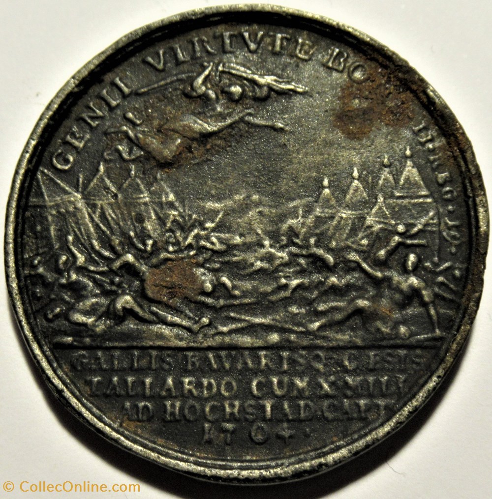 1704 Austria, Medal for the Battle of Höchstädt, Prince Francis Eugene of Savoy medailles autriche 1704 austria medal for the battle of hochstadt prince francis eugene of savoy