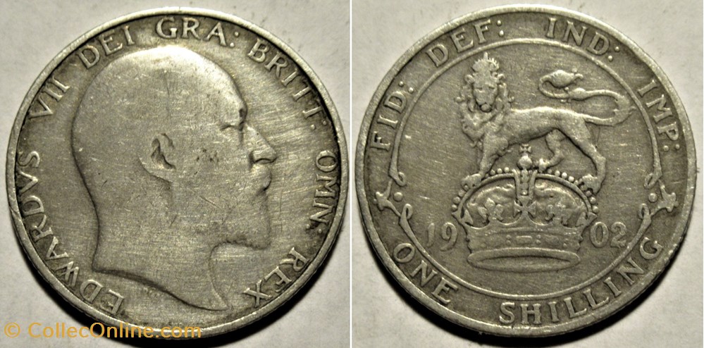 Edward VII - One Shilling 1902 United Kingdom of G.B. monnaies monde royaume edward vii one shilling 1902 united kingdom of g b