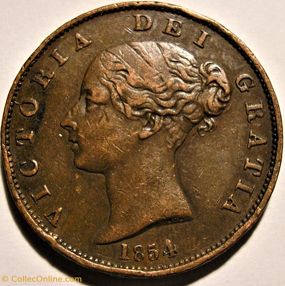 Victoria - HalfPenny 1854 - Kingdom of Great Britain (2) monnaies monde royaume uni victoria halfpenny 1854 kingdom of great britain 2