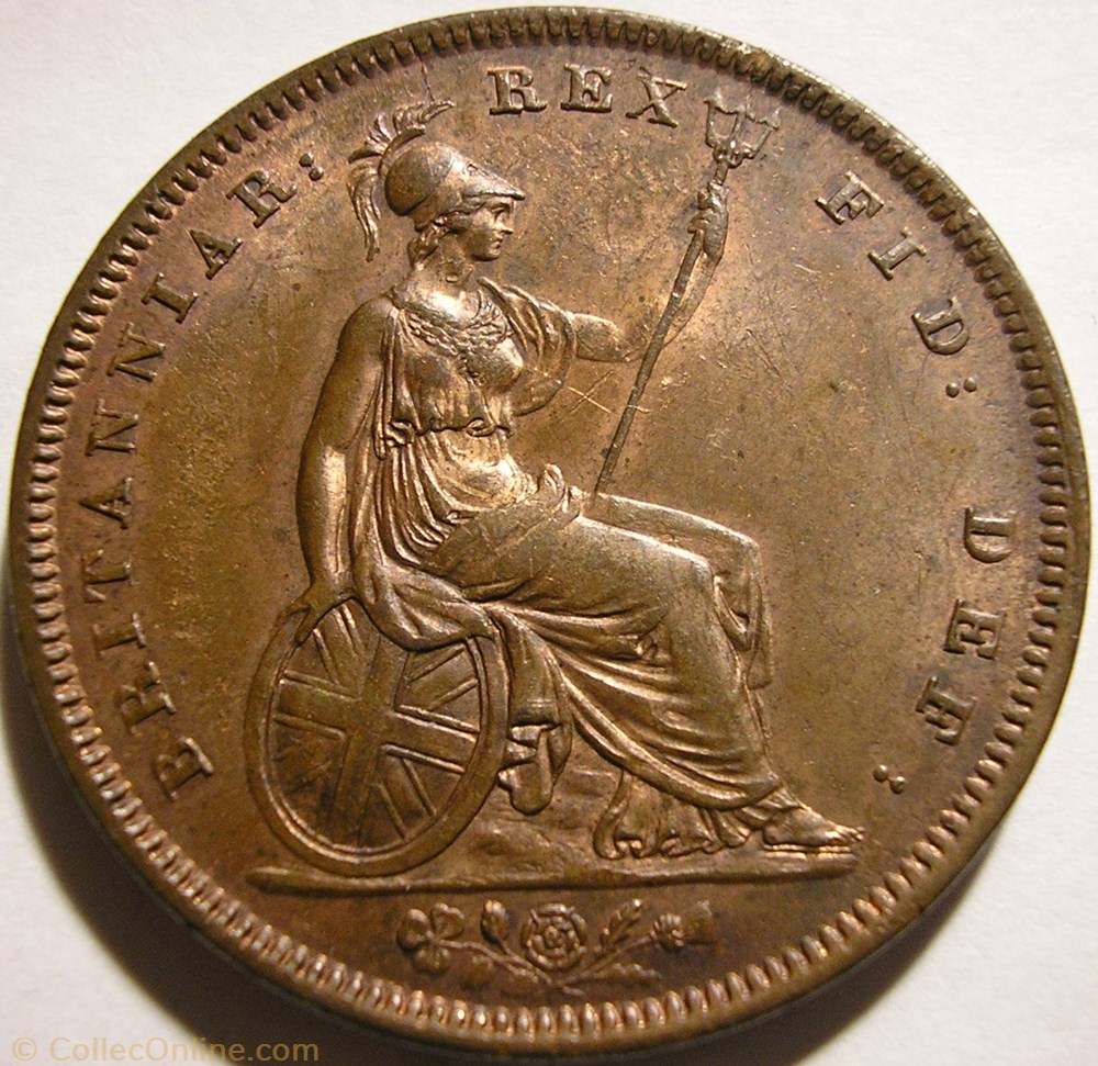 William IV - Penny 1834 Kingdom of Great Britain monnaies monde royaume uni william iv penny 1834 kingdom of great britain