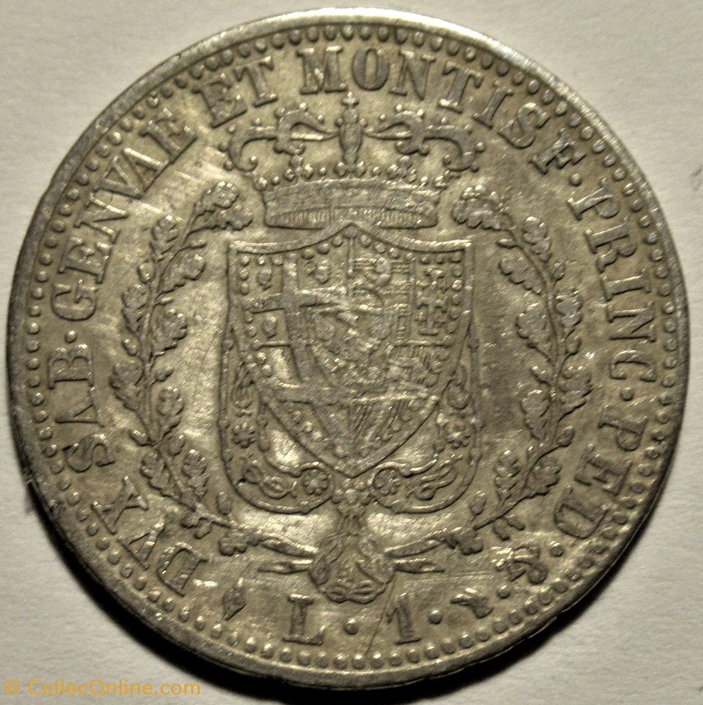 1826 Royaume de Sardaigne, 1 Lira Torino - Carlo Felice (ex2) monnaies monde italie 1826 royaume de sardaigne 1 lira torino carlo felice ex2