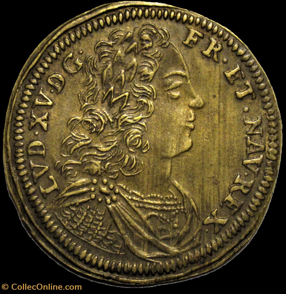 Louis XV - c.1725, Rechenpfennig par Michael Leichkauff monnaies paranumismatique jetons poids louis xv c 1725 rechenpfennig par michael leichkauff