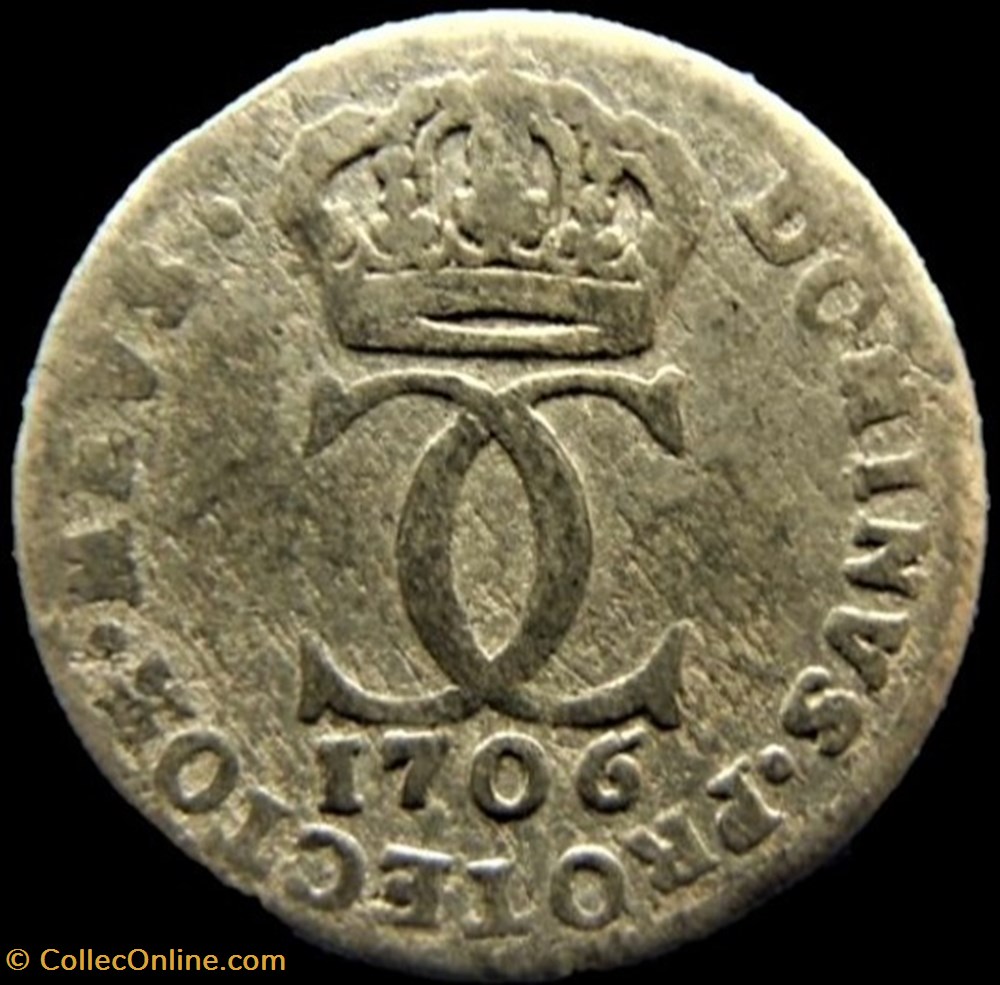 Sweden, Karl XII - 5 Öre 1706 monnaies europe medievale royaume suede sweden karl xii 5 ore 1706