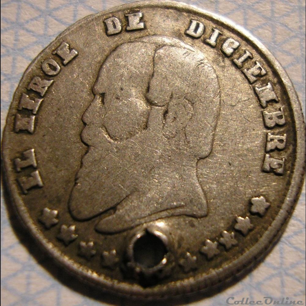 1865 Melgarejo 1/16 - M. Melgarejo Pdt monnaies monde bolivie 1865 melgarejo 1 16 m melgarejo pdt