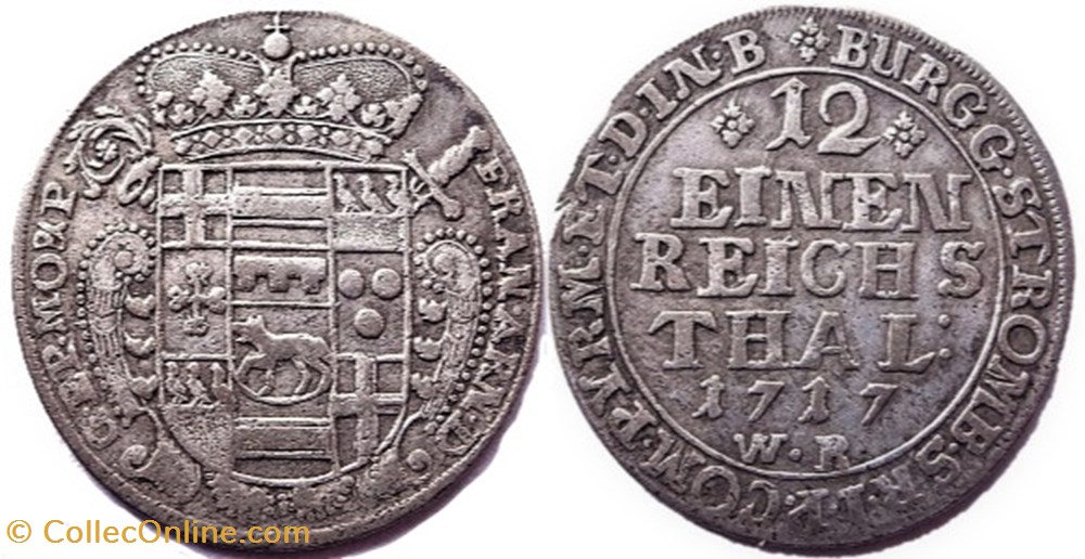 Franz Arnold - 1/12 Thaler 1717, Bishopric of Münster monnaies europe medievale franz arnold 1 12 thaler 1717 bishopric of munster