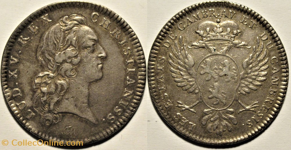 Louis XV - Jeton 1747 - Estats de Cambray et du Cambresis monnaies paranumismatique jetons poids louis xv jeton 1747 estats de cambray et du cambresis