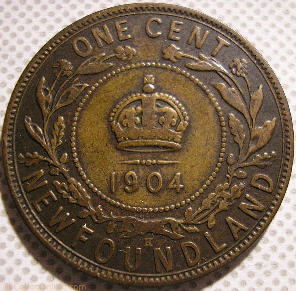Edward VII - 1 Cent 1904 Heaton, Newfoundland monnaie monde canadum edward vii 1 cent 1904 heaton newfoundland