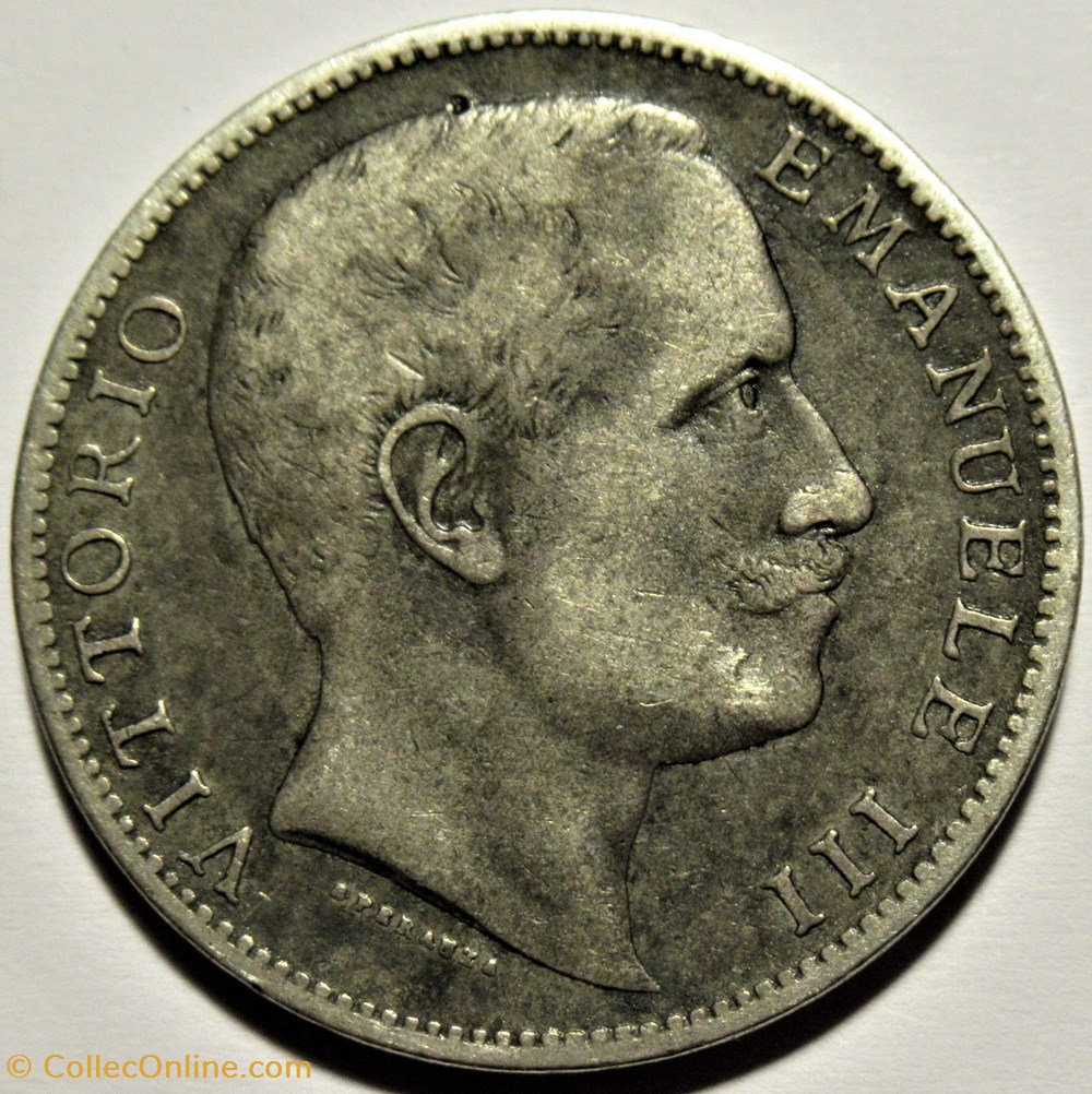 1907 Regno d'Italia, 2 Lire, Roma - Vittorio Emanuele III 2 monnaies monde italie 1907 regno italia 2 lire roma vittorio emanuele iii