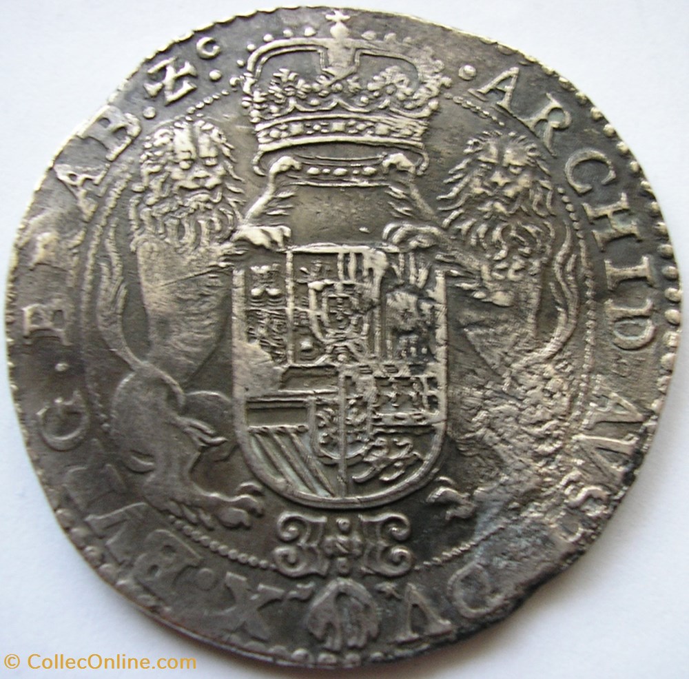 Felipe IV - Ducaton 1636 Brussels, Spanish Netherlands 3 monnaies europe medievale pays bas espagnols felipe iv ducaton 1636 brussels spanish netherlands
