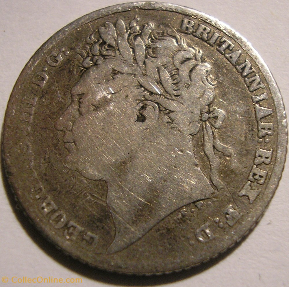 George IV - 6 Pence 1824 - Great Britain monnaie monde royaume uni george iv 6 pence 1824 great britain
