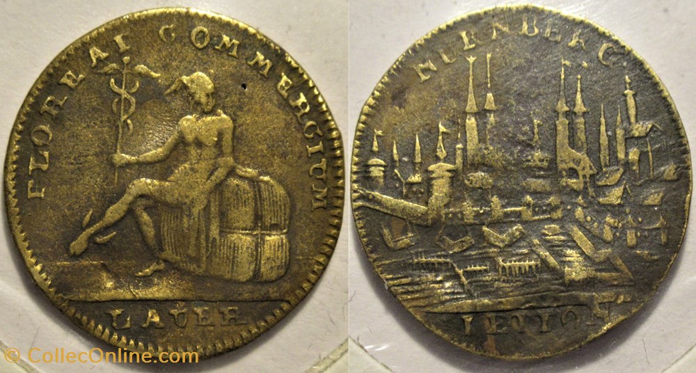Counter Token, Trade Flourishes 1800' - Nuremberg Rechenpfennige von Lauer monnaies paranumismatique jetons poids counter token trade flourishes 1800 nuremberg rechenpfennige von lauer