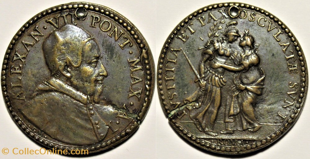 medailles etat la cite du vatican pope alexander vii medal 1655 election to the pontificate roma