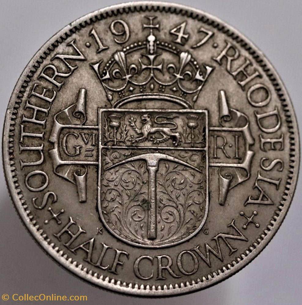 George VI - Half Crown 1947 - Southern Rhodesia 3 monnaie monde zimbabwe george vi half crown 1947 southern rhodesia