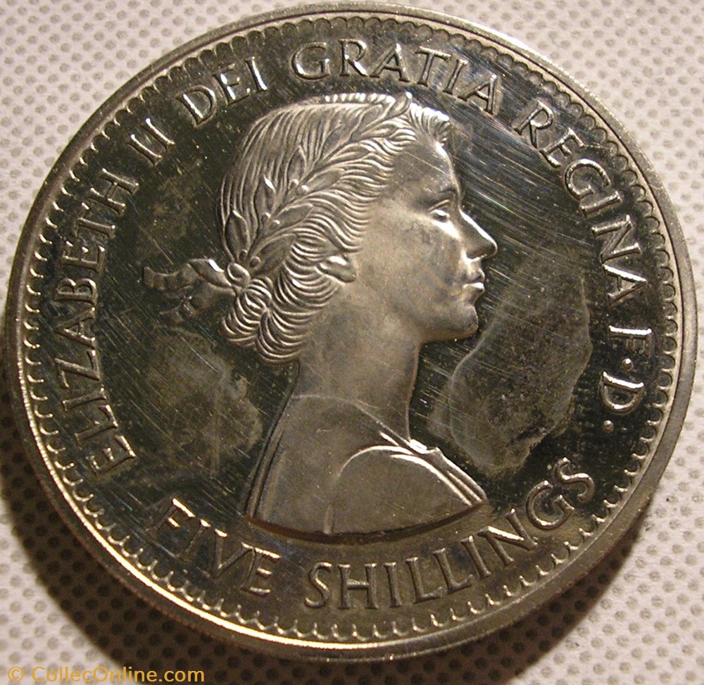 Elizabeth II - Five Shillings, 1960 Exhibition New York - UK monnaie monde royaume uni elizabeth ii five shillings 1960 exhibition new york uk