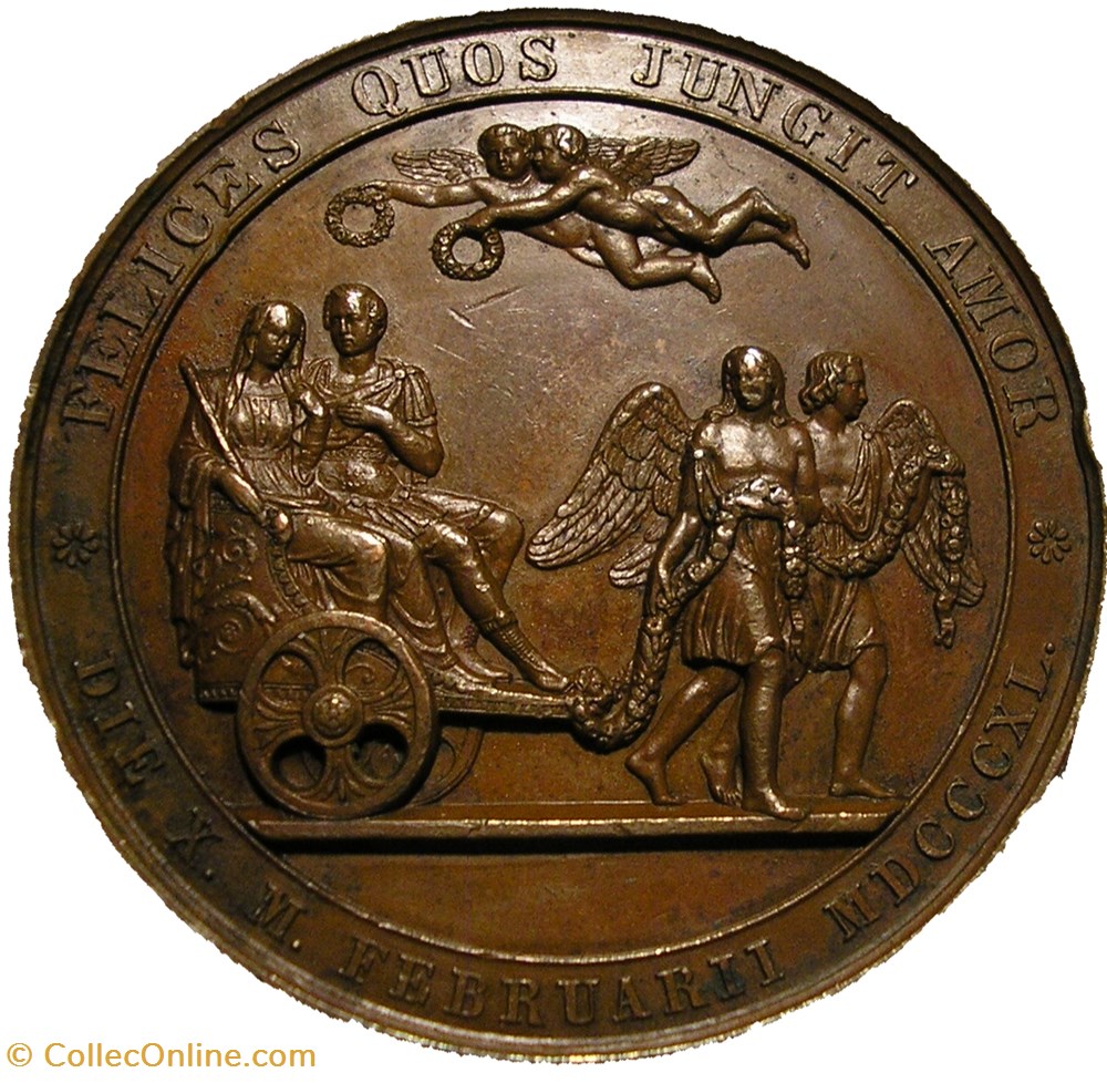 Queen Victoria & Albert - Marriage Medal 1840 by Helfricht from Saxe-Coburg-Gotha 3 medailles allemagne queen victoria albert marriage medal 1840 by helfricht from saxe coburg gotha