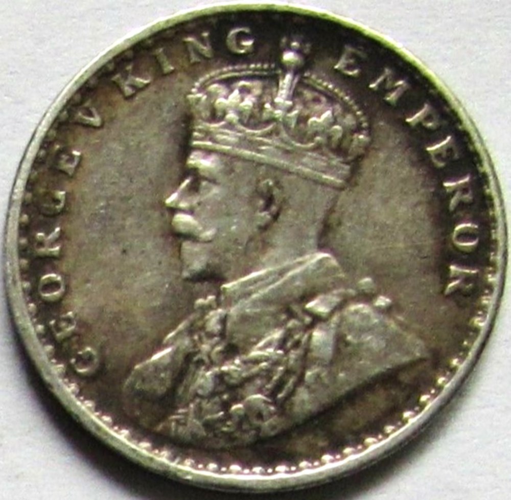 George V - 2 Annas 1916 Calcutta - British India monnaies monde inde george v 2 annas 1916 calcutta british india