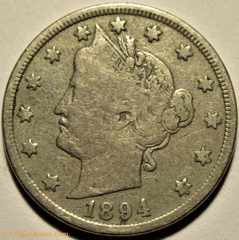 monnaies monde etats unis 1894 5 cents