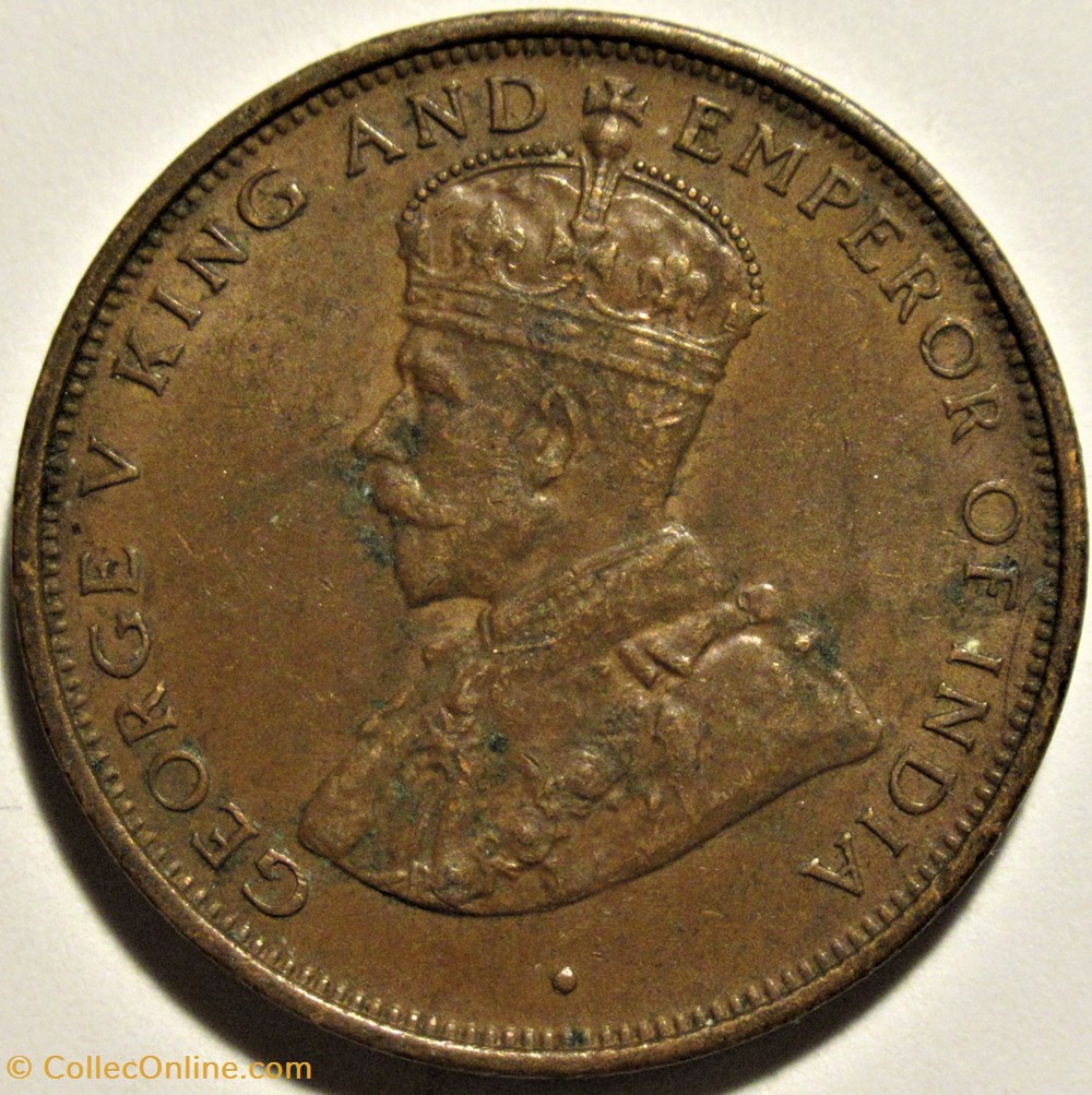 George V - One Cent 1928 - Ceylon (ex.2) 2 monnaies monde sri lanka george v one cent 1928 ceylon ex 2