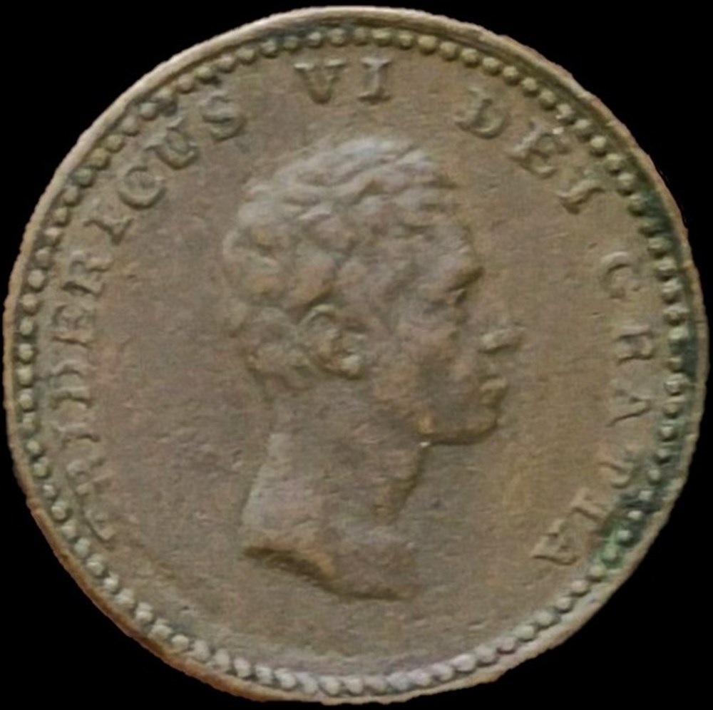 Frederik VI Denmark - 3 Skilling 1812 (Overdate) monnaies monde danemark frederik vi denmark 3 skilling 1812 overdate