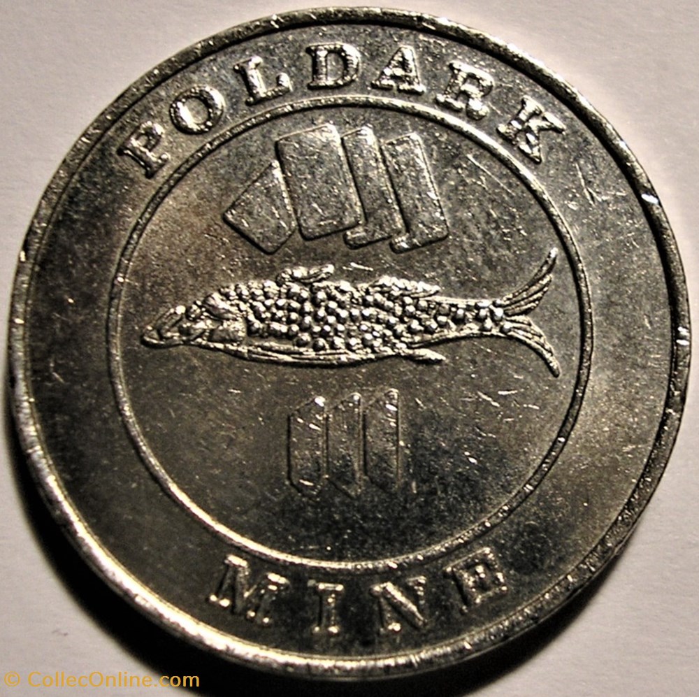 monnaie jeton mereaux 1735 1988 cornish penny poldark mine cornwall england