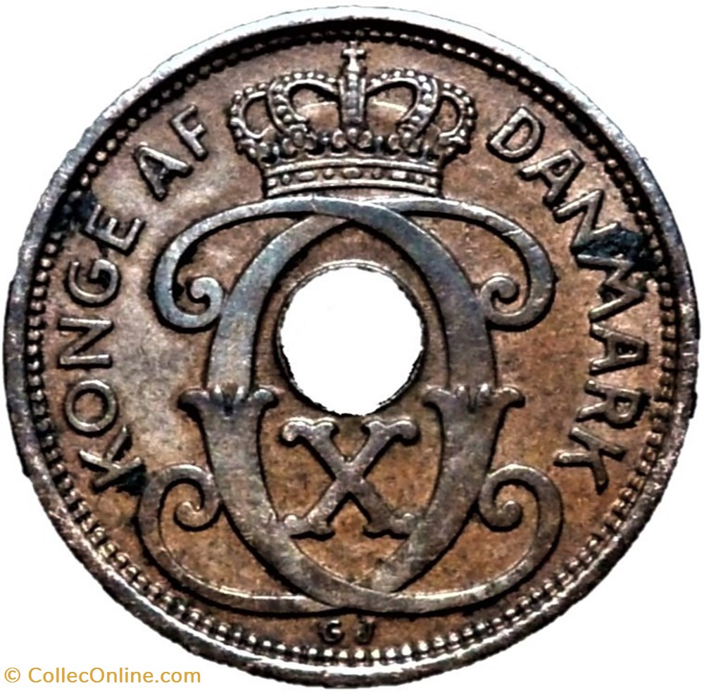 Christian X Denmark - 1 Øre 1927 monnaies monde danemark christian x denmark 1 re 1927