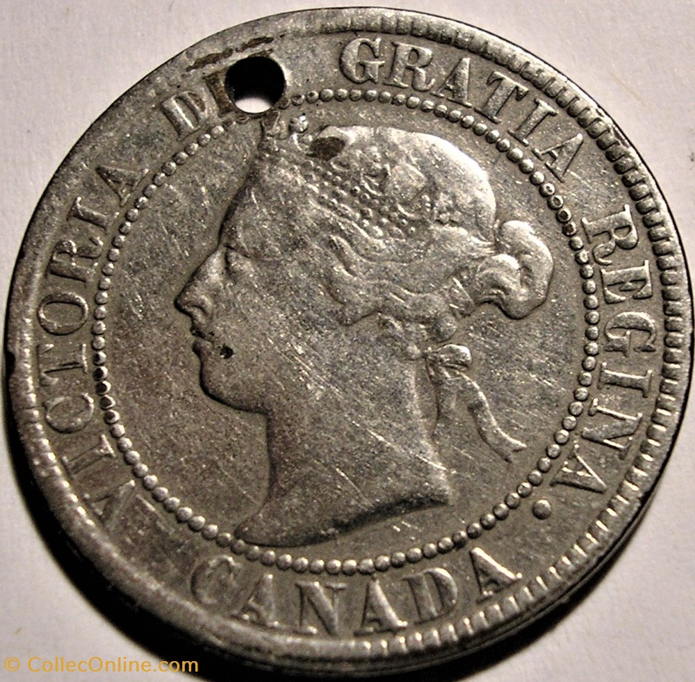 Victoria - One Cent 1894 - Silvered monnaie monde canadum victoria one cent 1894 silvered