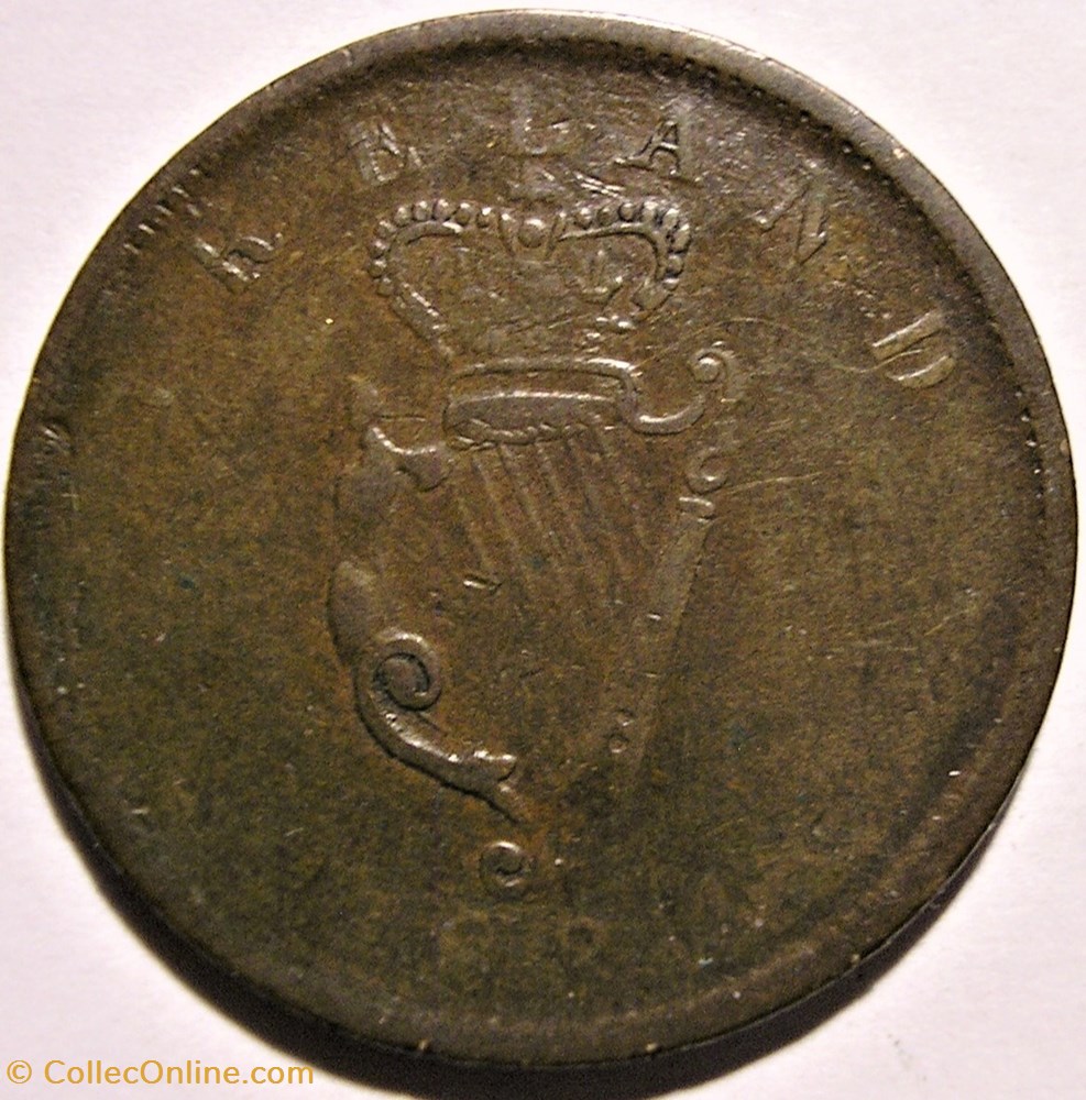 George IV - HalfPenny Token 1834 - Ireland 4 monnaie monde royaume uni george iv halfpenny token 1834 ireland
